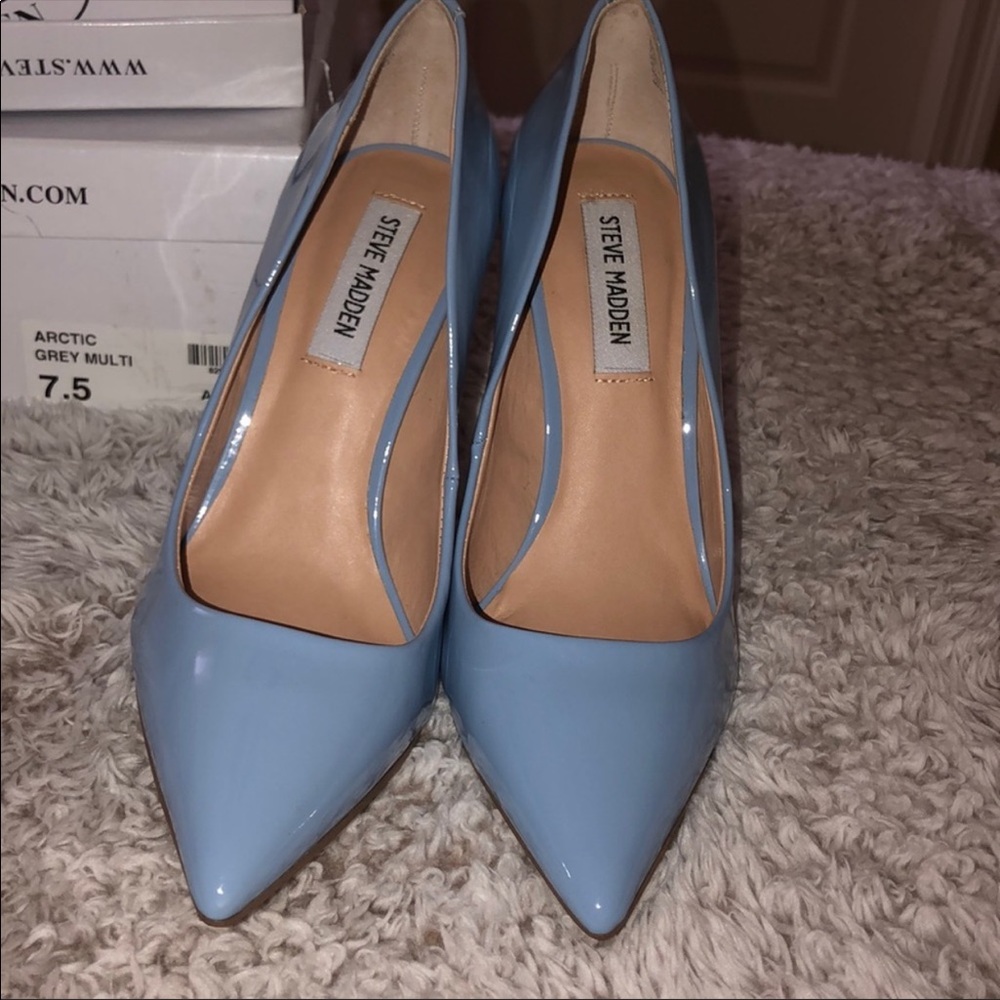 Brand new work once Steve Madden Baby Blue Heels